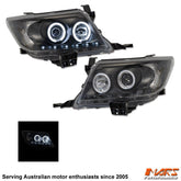 Black DRL LED & CCFL Angel Eyes Projector Head Lights for Toyota Hilux VIGO 2011 - 2015 SN - Mars Performance